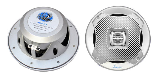 6.5" Marine Speakers 400W Water Resistant Stereo System Silver
