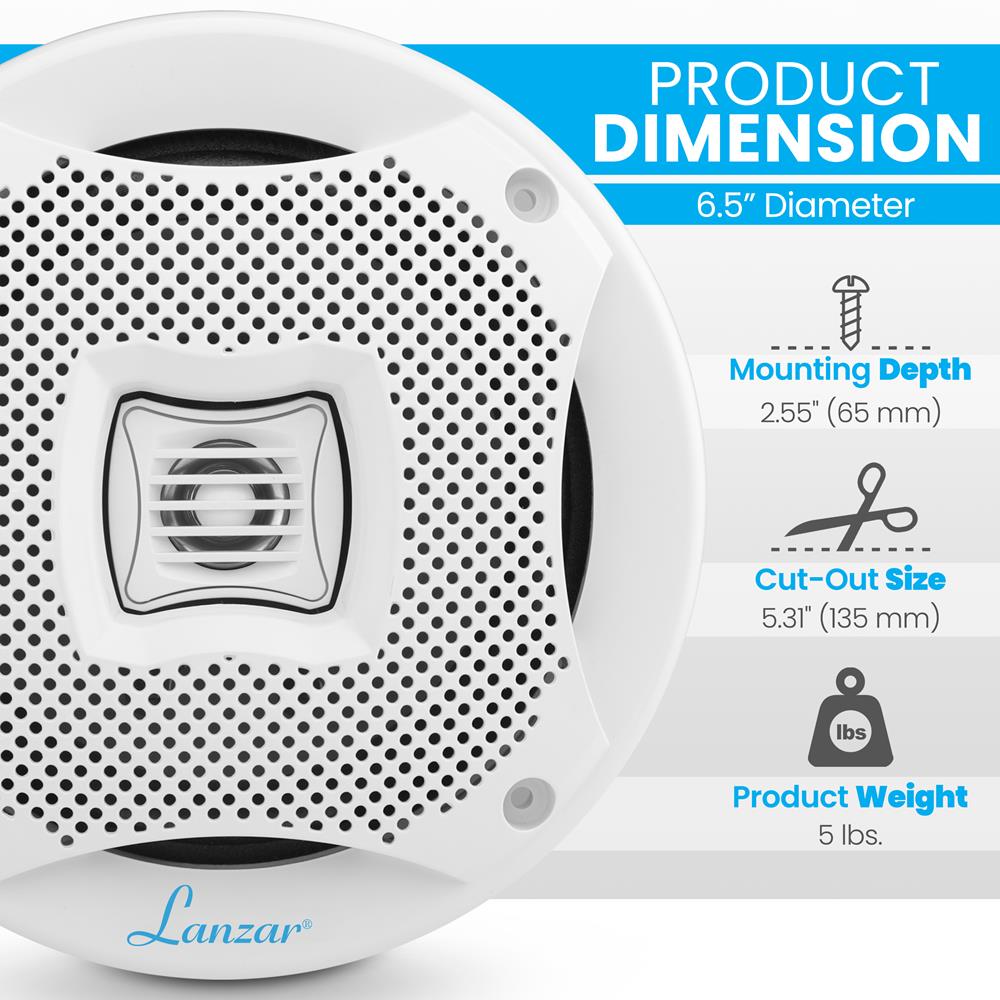 product image number 2 for Lanzar Lanzar'S  2-Way Marine Speakers