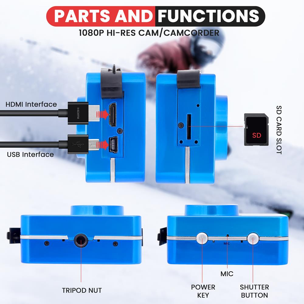 product image number 2 for Pyle Gear Pro Hd 1080P Action Cam