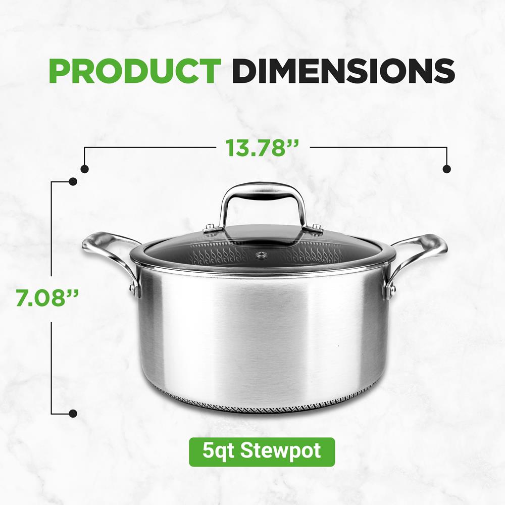 product image number 6 for NutriChef Stainless Steel Stew Pot With Lid