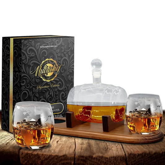 product image number 1 for NutriChef Whiskey & Wine Decanter Set