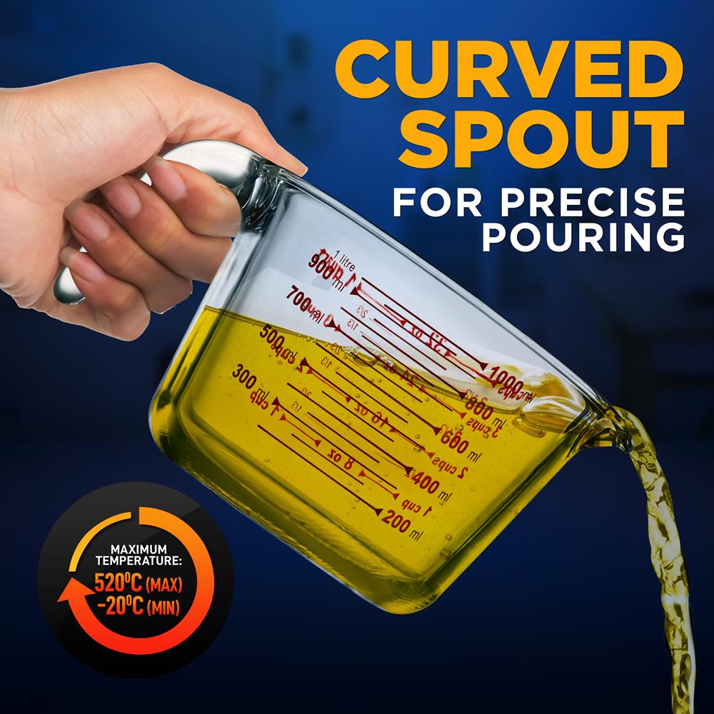 product image number 4 for NutriChef Premium Glass Measuring Cup