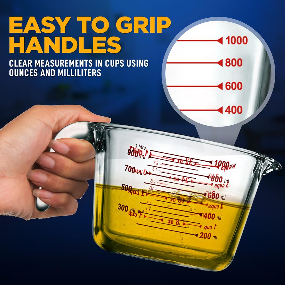 product image number 5 for NutriChef Premium Glass Measuring Cup