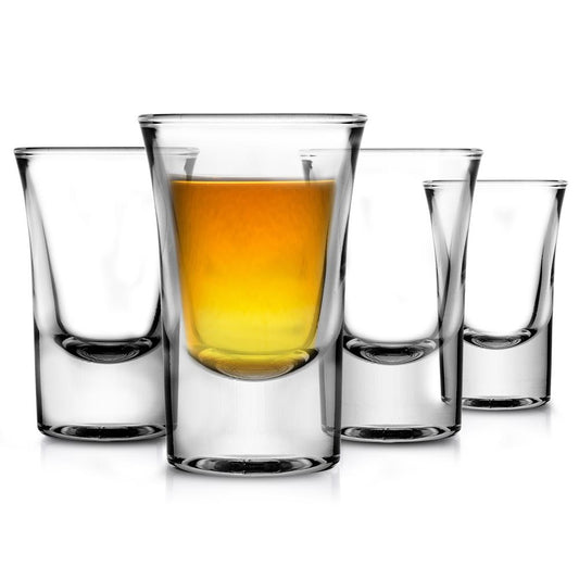 Verres à shooter lot de 4, résistants aux chocs thermiques, verre épais, transparent