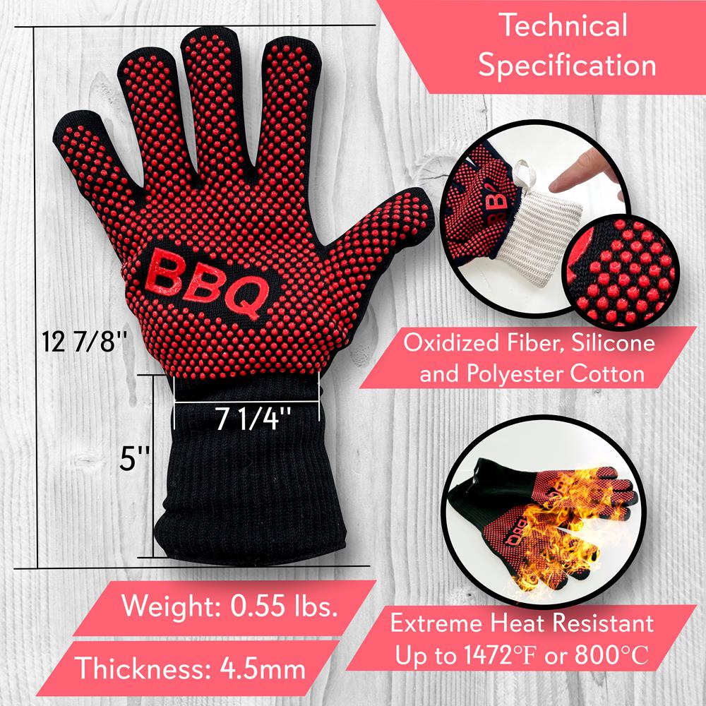 product image number 7 for NutriChef Bbq Grill Gloves