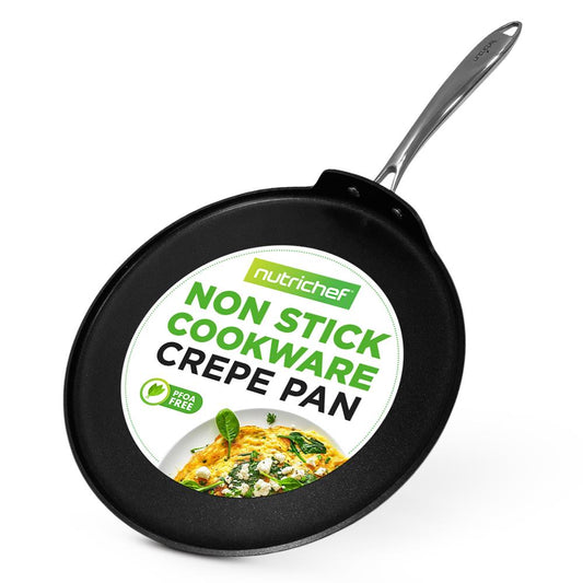12" Nonstick Crepe Pan, Even Heating, Hard-Anodized, Dishwasher Safe