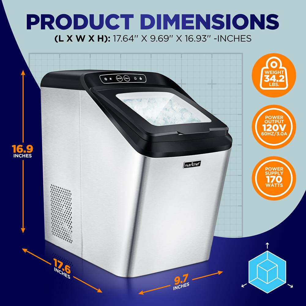 product image number 2 for NutriChef Ice Maker Machine