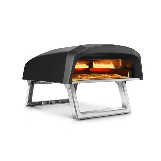 Portable Gas Pizza Oven - 12" Pizza in 60s, Stainless Steel, Easy Setup