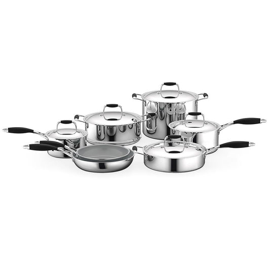 12-Piece Stainless Steel Cookware Set, Non-Stick Ceramic, Even Heat
