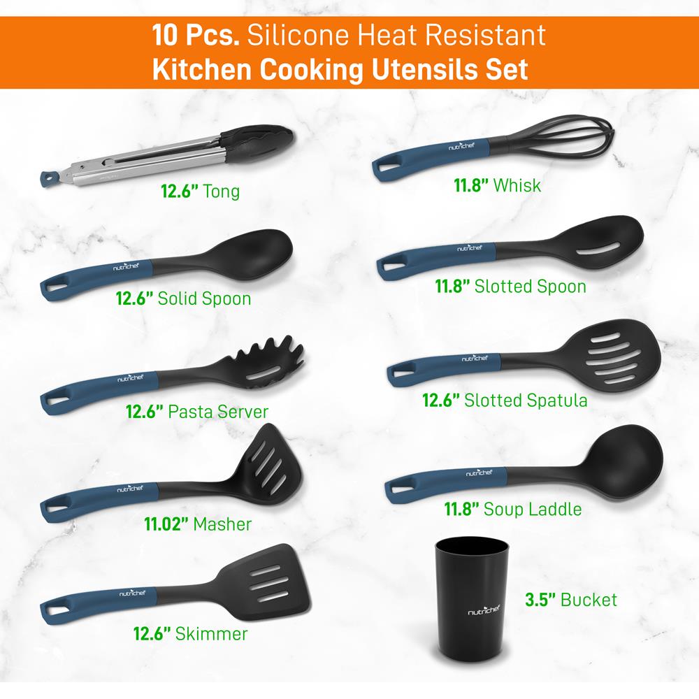 product image number 2 for NutriChef 10 Pcs. Kitchen Cooking Utensils