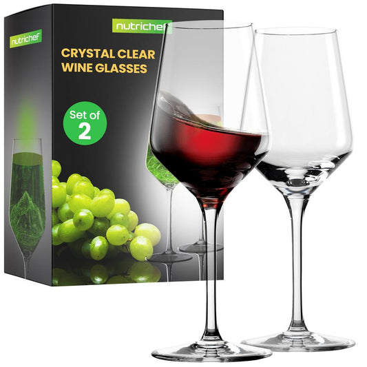 Verres à vin en cristal - Design élégant, cristal sans plomb, passe au lave-vaisselle