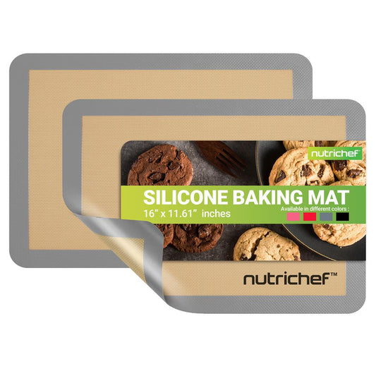 Silicone Baking Mats - Nonstick Reusable Food-Grade - Oven Safe - Grey