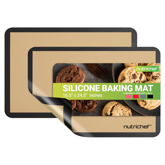 Silicone Baking Mats, Non-stick, Food-Grade, Oven-Safe to 480°F, 2 Pack