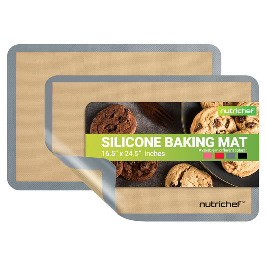 Silicone Baking Mats - Non-stick, Oven-safe 480°F, Food-Grade, Grey