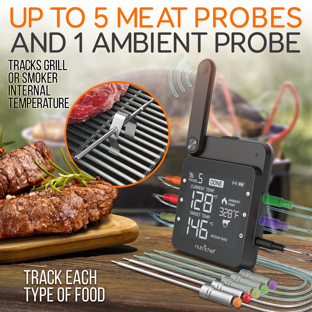 product image number 4 for NutriChef Wifi Wireless Bbq Digital Thermometer