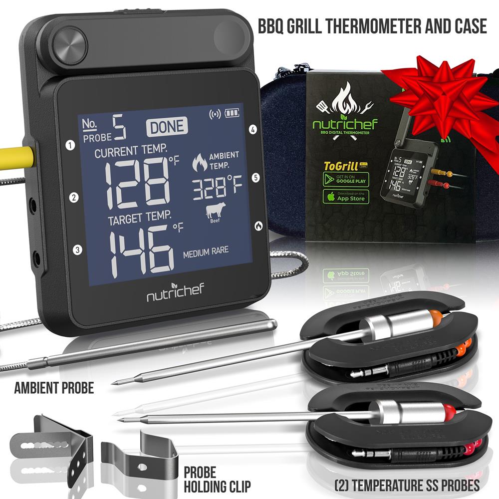 product image number 9 for NutriChef Wifi Wireless Bbq Digital Thermometer