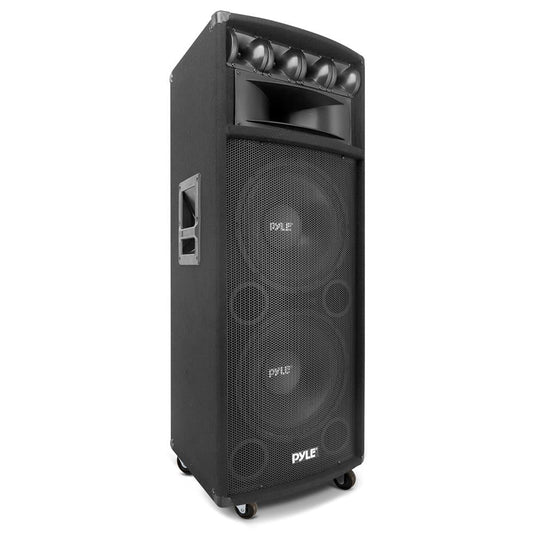 Système de haut-parleur PA portable 1600W double woofers de 12" construction MDF