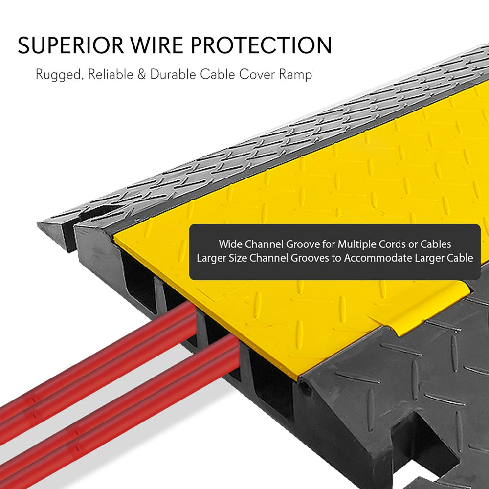 product image number 5 for Pyle Cable Cover Ramp Safety Track, 4-Ch.