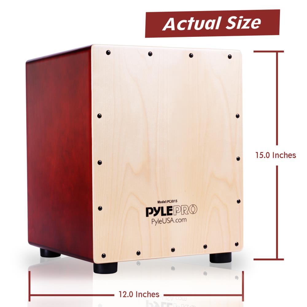 product image number 4 for Pyle Wooden Cajon Percussion Box