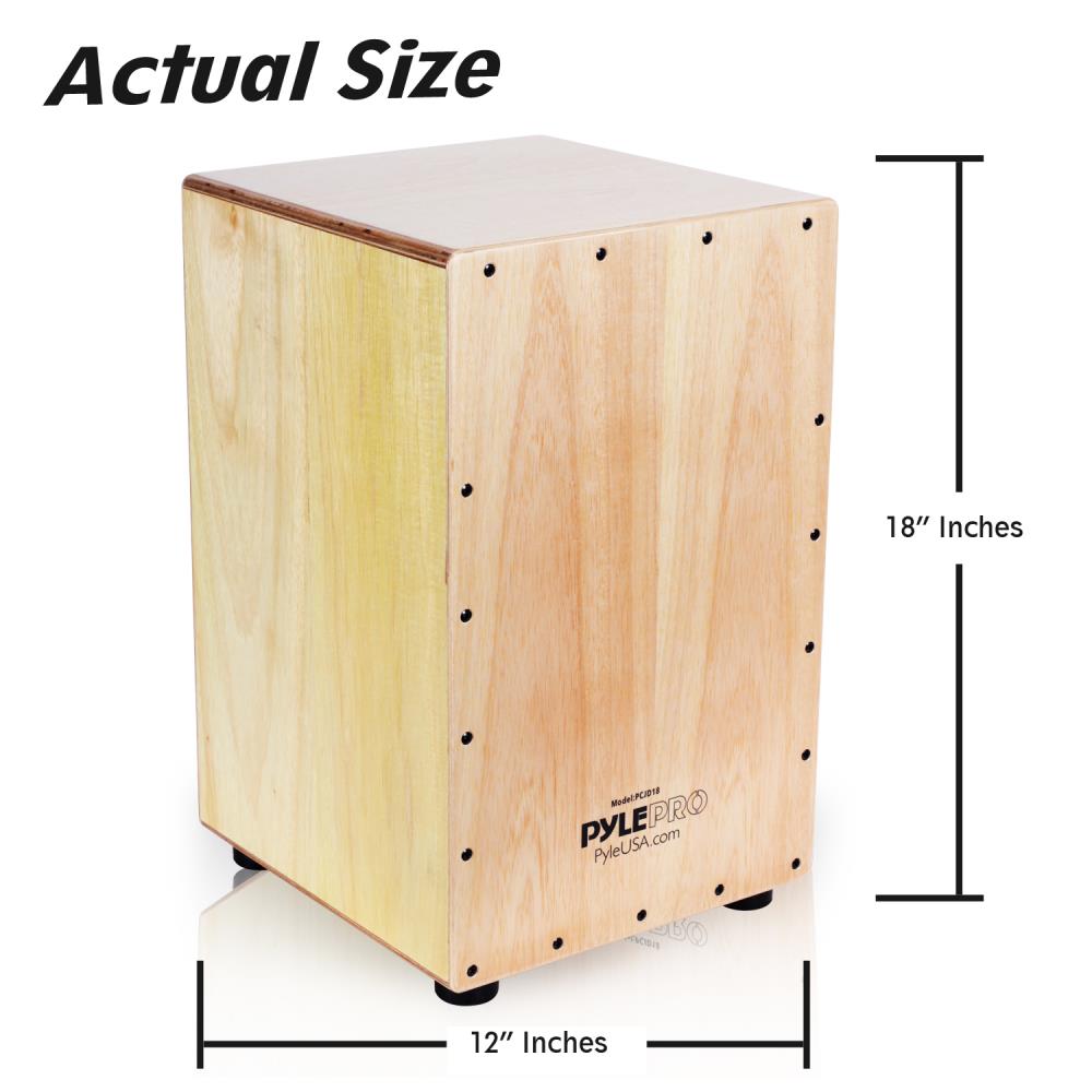 product image number 4 for Pyle Wooden Cajon Percussion Box