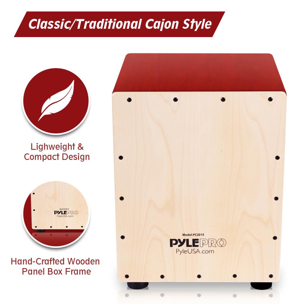 product image number 2 for Pyle Snare-Style Cajon Percussion Box