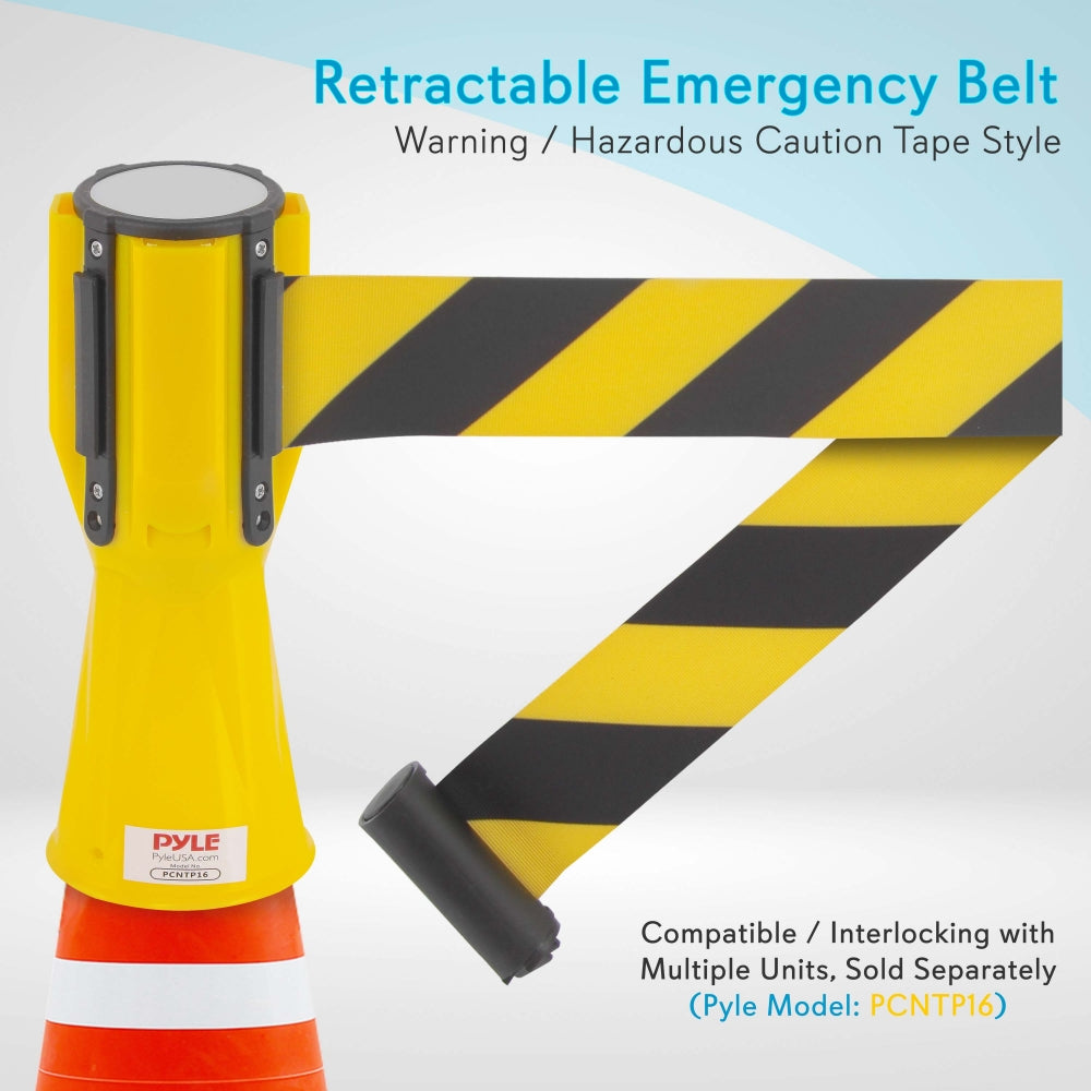 product image number 2 for Pyle Traffic Cone Warning Belt Barrier