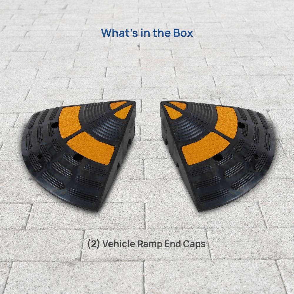 product image number 7 for Pyle Vehicle Curb Ramp End Caps, 2 Pcs.