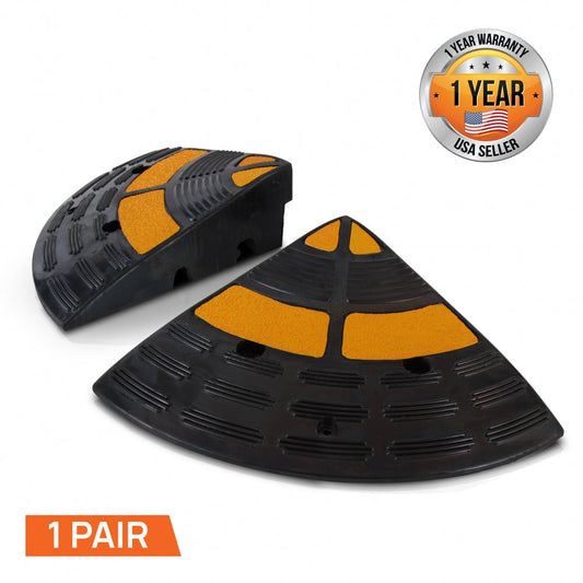 product image number 1 for Pyle Vehicle Curb Ramp End Caps, 2 Pcs.