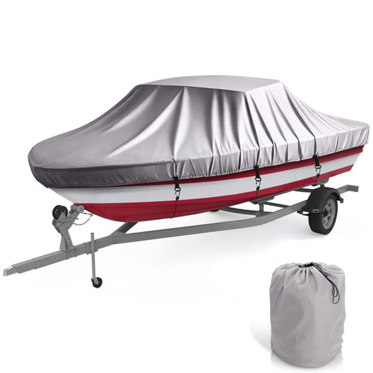 Boat Cover Waterproof Marine Polyester 21-24 ft Pontoon Gray