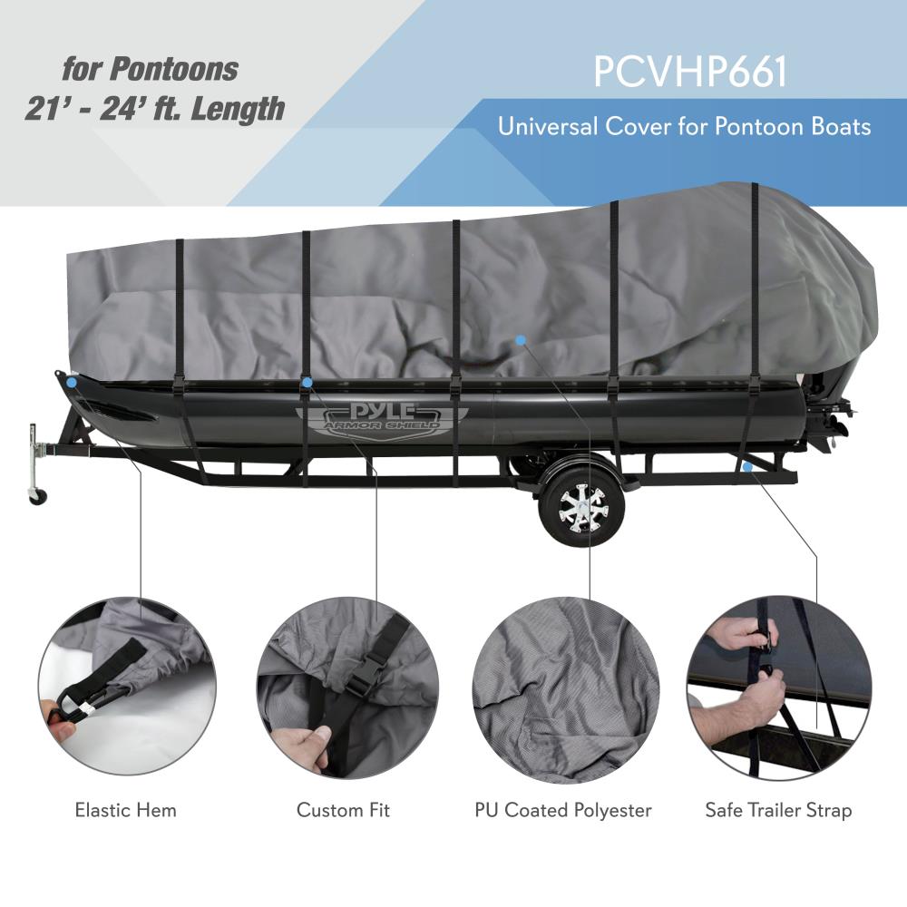 product image number 2 for Pyle Pontoon Boat Cover (21’ - 24’ Ft.)