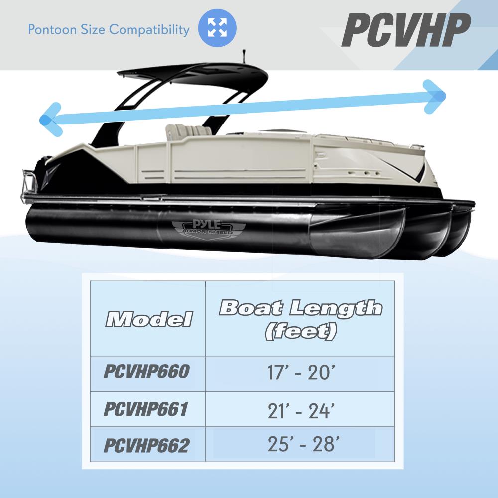 product image number 5 for Pyle Pontoon Boat Cover (21’ - 24’ Ft.)