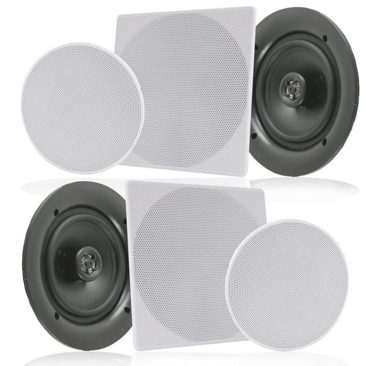 10" In-Wall/Ceiling Speakers 300W Stereo Sound Polypropylene Cone