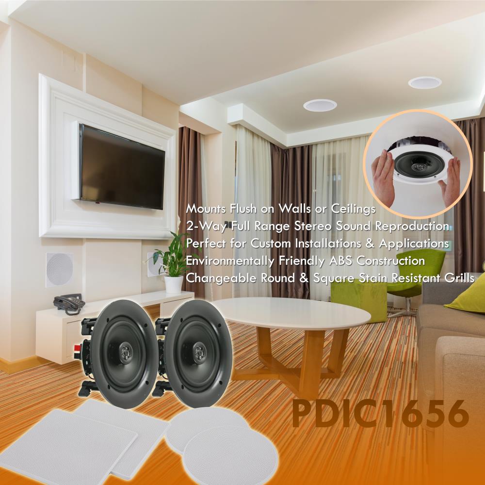 product image number 5 for Pyle 5.25'' Home In-Wall / Ceiling Speakers