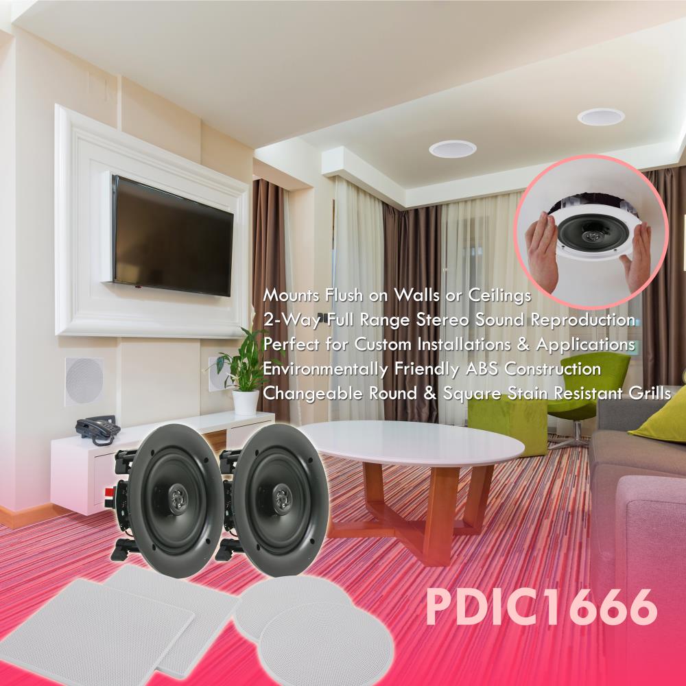 product image number 5 for Pyle 6.5'' Home In-Wall / Ceiling Speakers