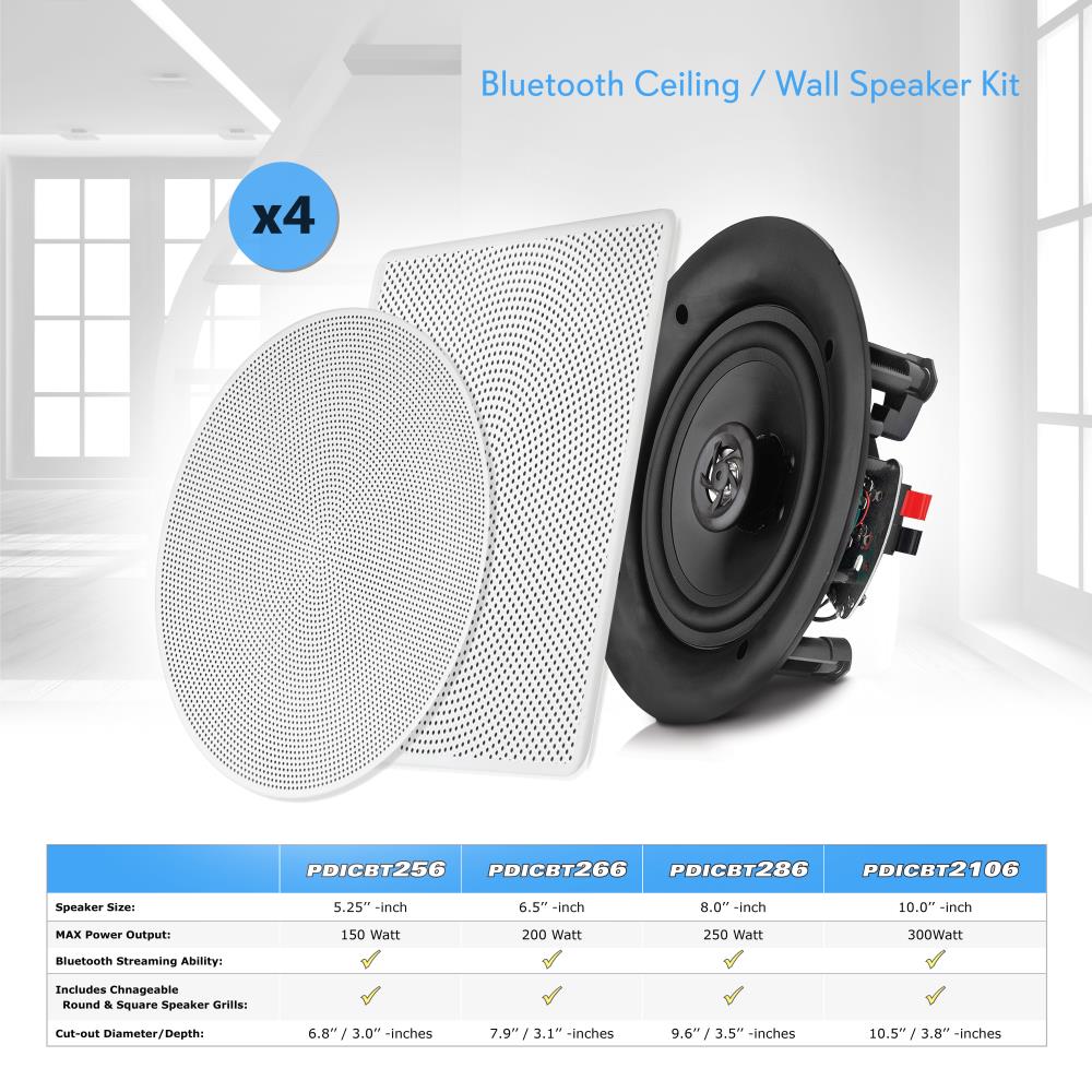 product image number 7 for Pyle 5.25'' Bluetooth Home Ceiling Speakers