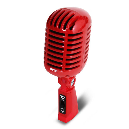 Microphone vocal dynamique rétro - Clarté de la voix - Rouge