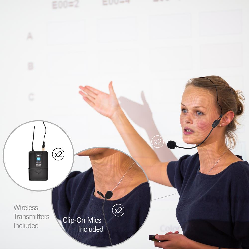 product image number 6 for Pyle 4-Ch. Uhf Wireless Microphone System Kit