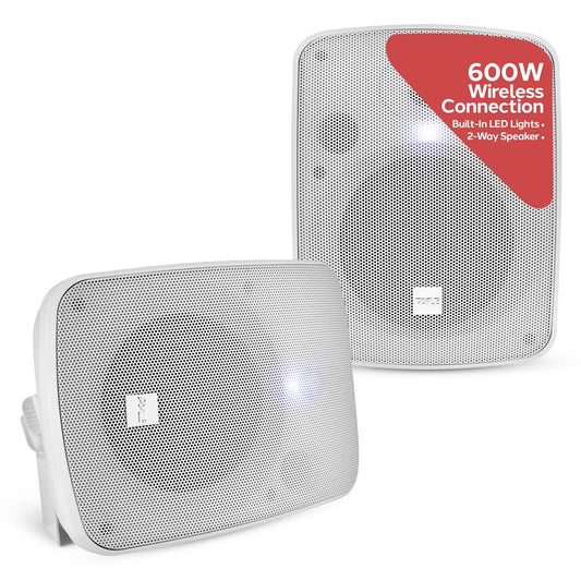 Bluetooth Waterproof Speakers 600W Marine Grade White