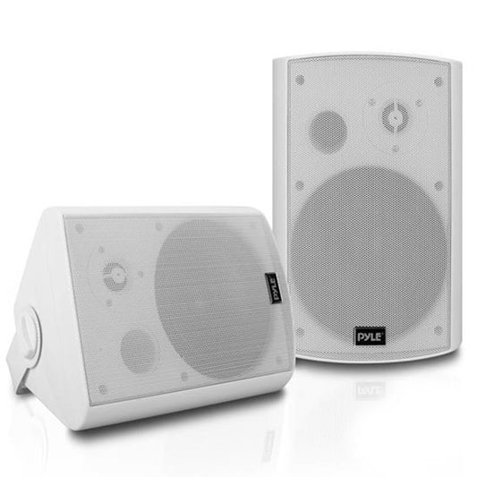 Haut-parleurs Bluetooth étanches 6,5", basses profondes, blanc (lot de 2)