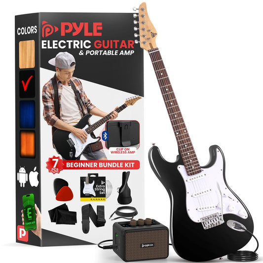 6-String Electric Guitar Kit, Enhanced Sound, Paulownia Wood, Black