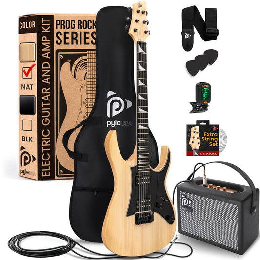 Electric Guitar Kit, Fast Play, Dual Humbucker, Solid Paulownia, Natural