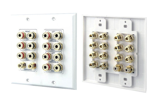 product image number 1 for Pyle 7.1 Post Binding/Banana Plug Wall Plate