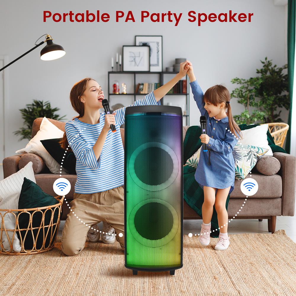 product image number 6 for Pyle Dual 12” Portable Pa Party Speaker