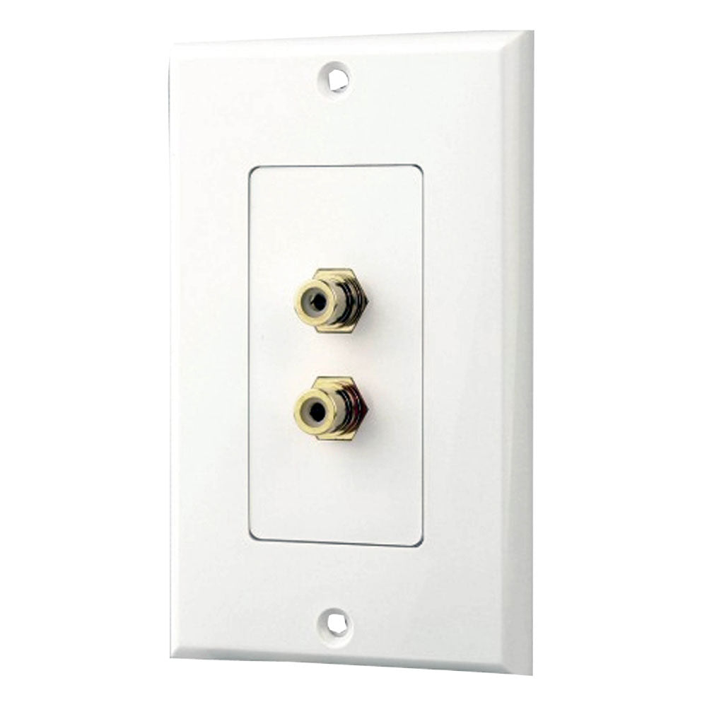 product image number 1 for Pyle Dual Stereo Rca Wall Plate