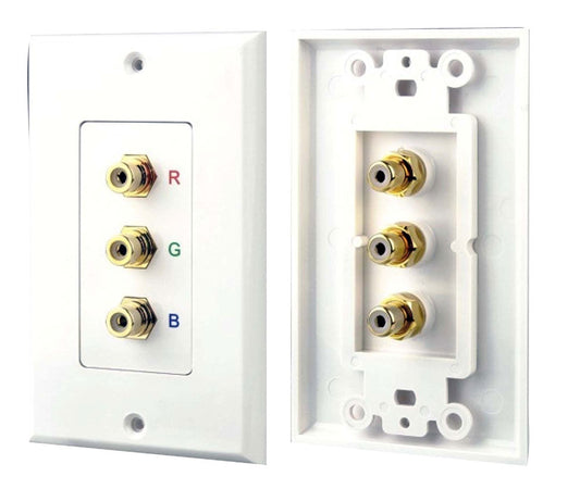 product image number 1 for Pyle 3 Rgb/Rca Component Wall Plate