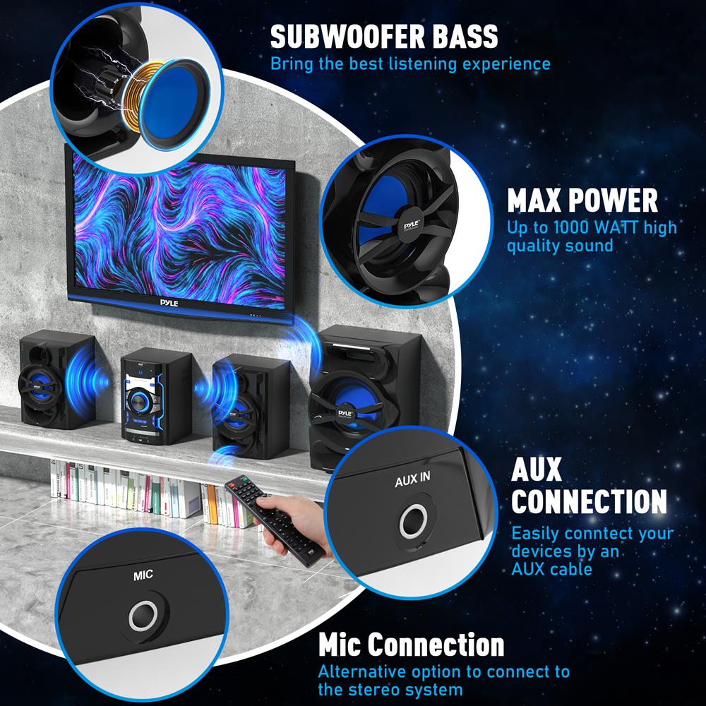 product image number 5 for Pyle Wireless Bt Streaming Dvd Stereo System