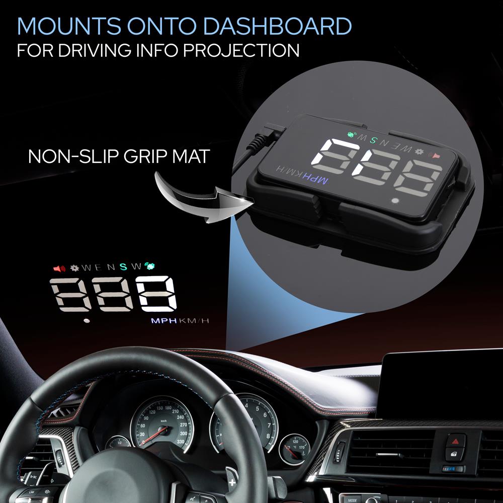product image number 3 for Pyle Vehicle Speed & Gps Compass Hud Monitor
