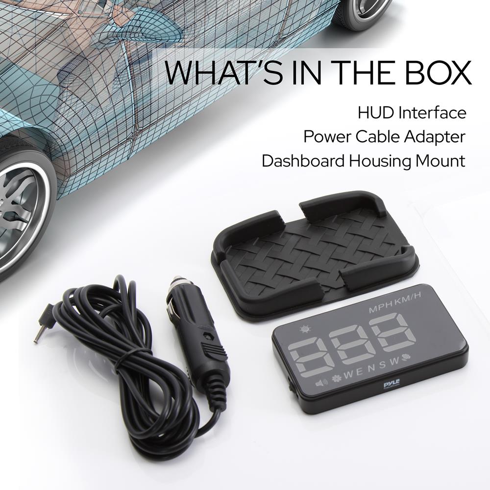 product image number 7 for Pyle Vehicle Speed & Gps Compass Hud Monitor