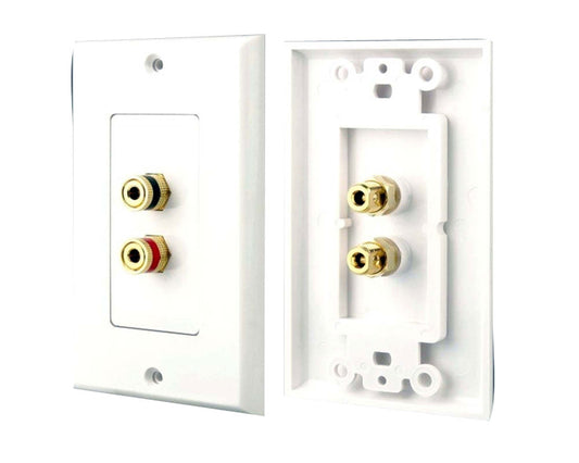 product image number 1 for Pyle Dual Binding Post/Banana Plug Wall Plate
