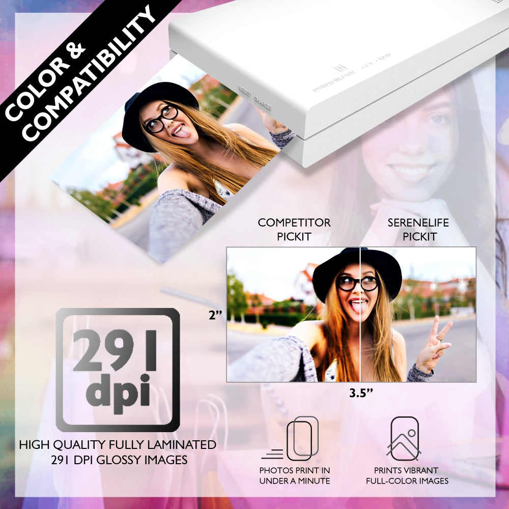 product image number 5 for SereneLife Smartphone Instant Photo Printer